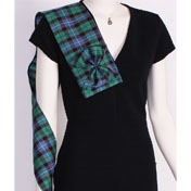 Sash, Mini Rosette, Plain Wool, Galbraith Tartan